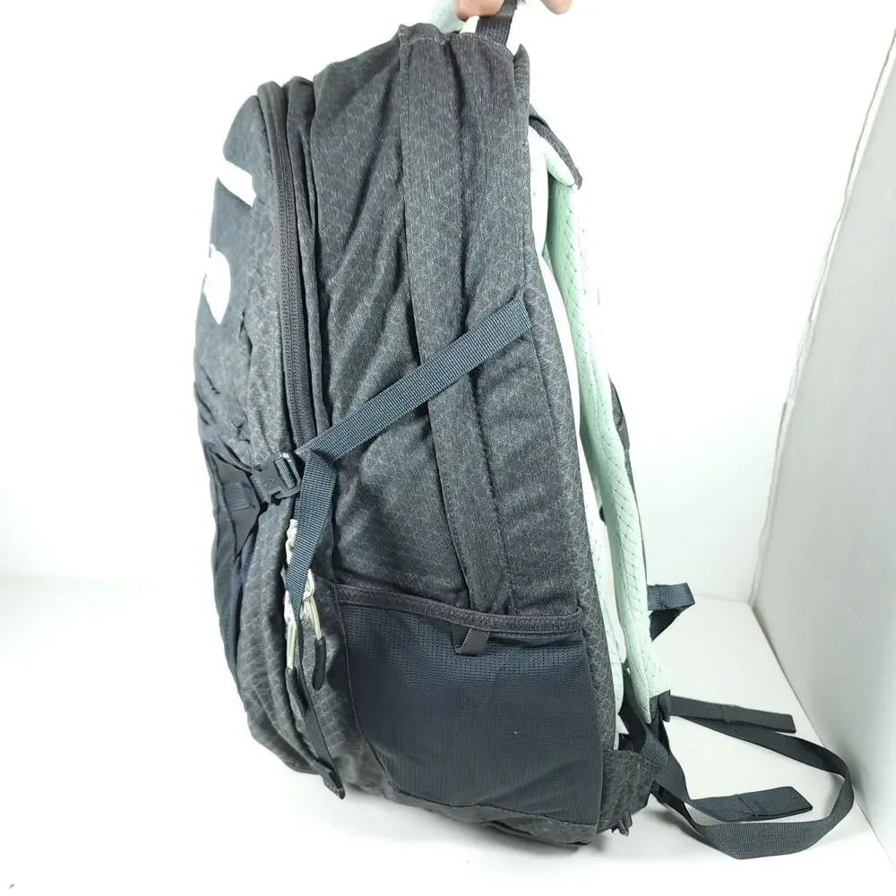 The North Face Recon Gray Blue Padded School Laptop Hiking Outdoor Backpack